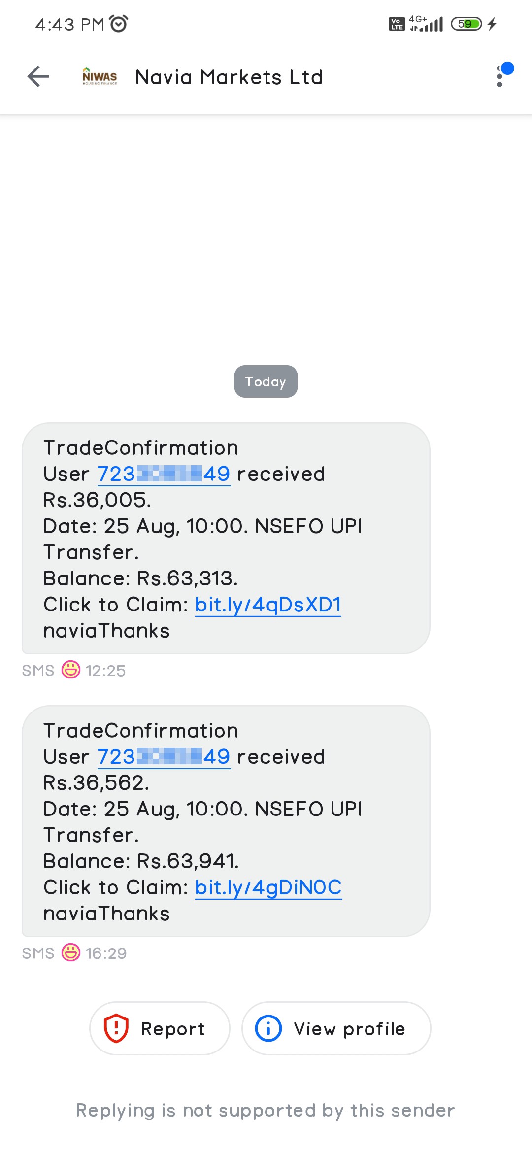 I don't know where these messages come from or why they come. I am very worried about this.