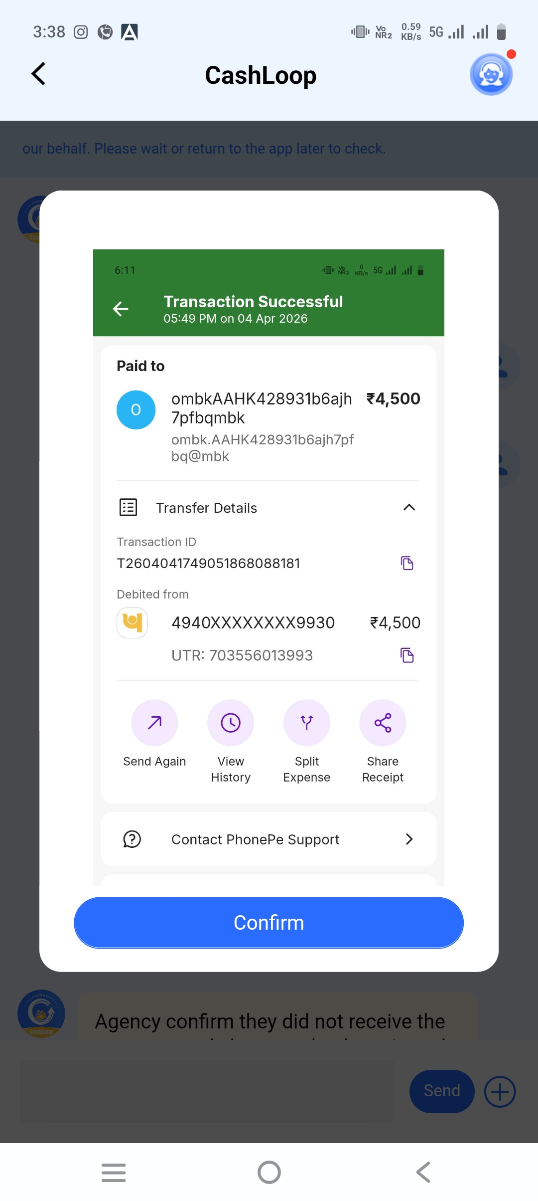 Cashloop me for phone ND repayment again and again after making payment.