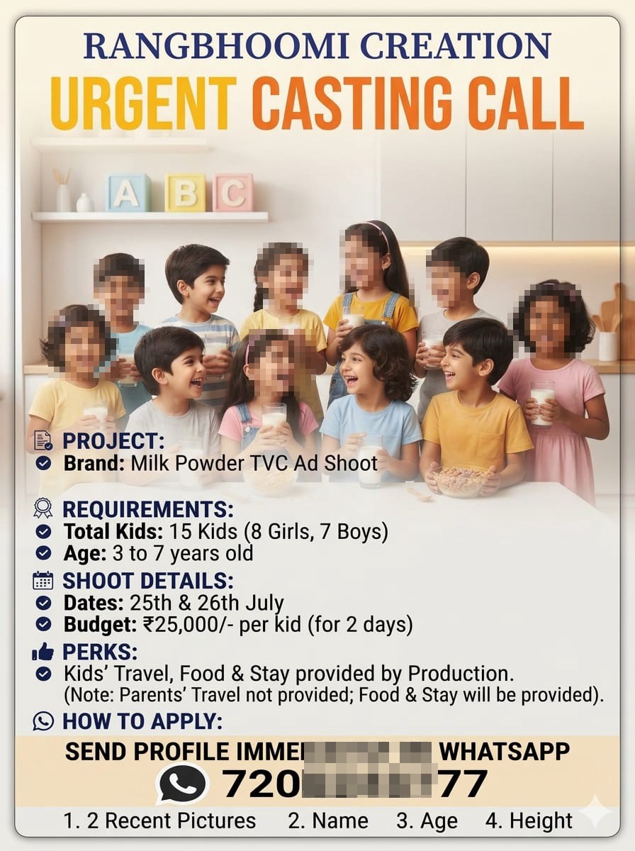 07208245777 Ads Shoot in Bangalore totally fraud 