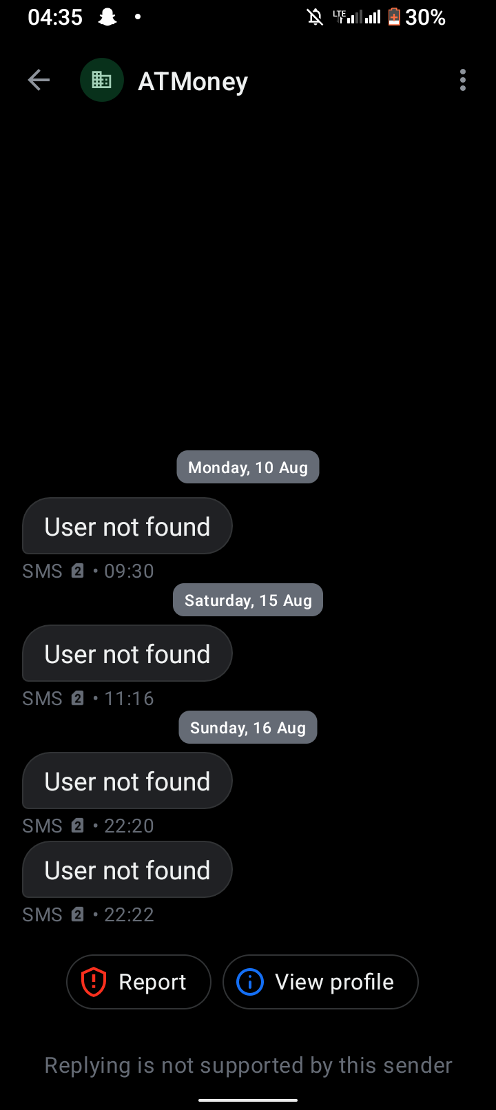 User not found - image 2