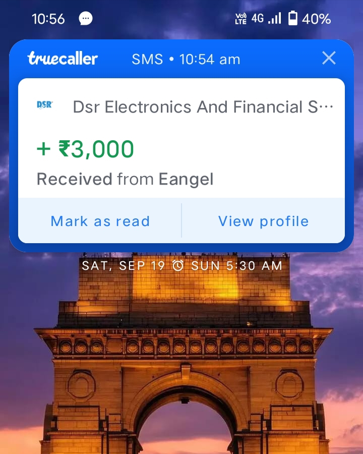Someone sent me 3k rupee