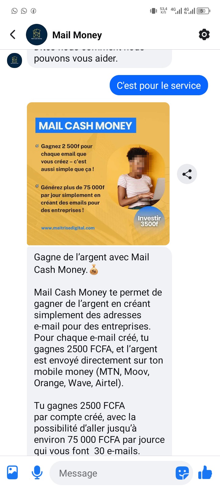 It's a scam