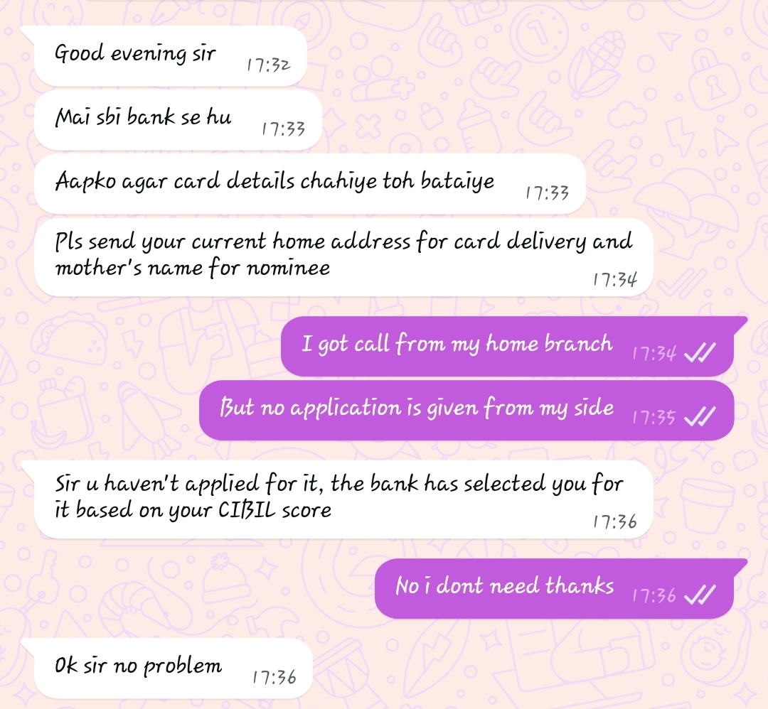 Credit card scam