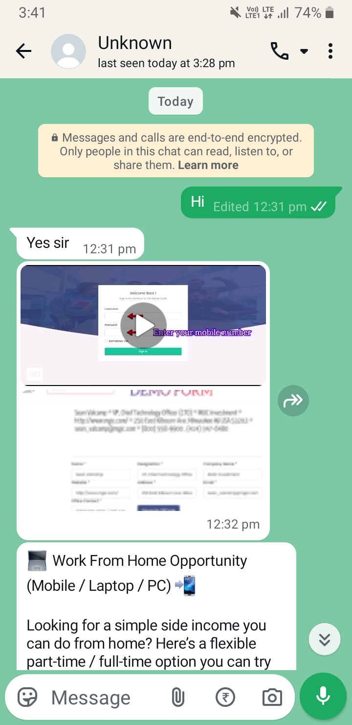 Digital Card Data Entry Scam  - image 3