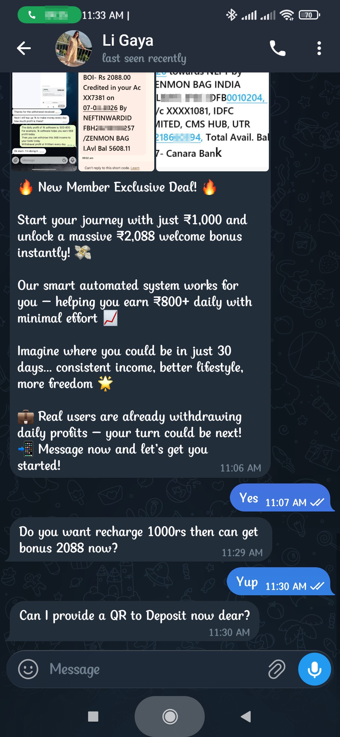 Money Earning Scam 