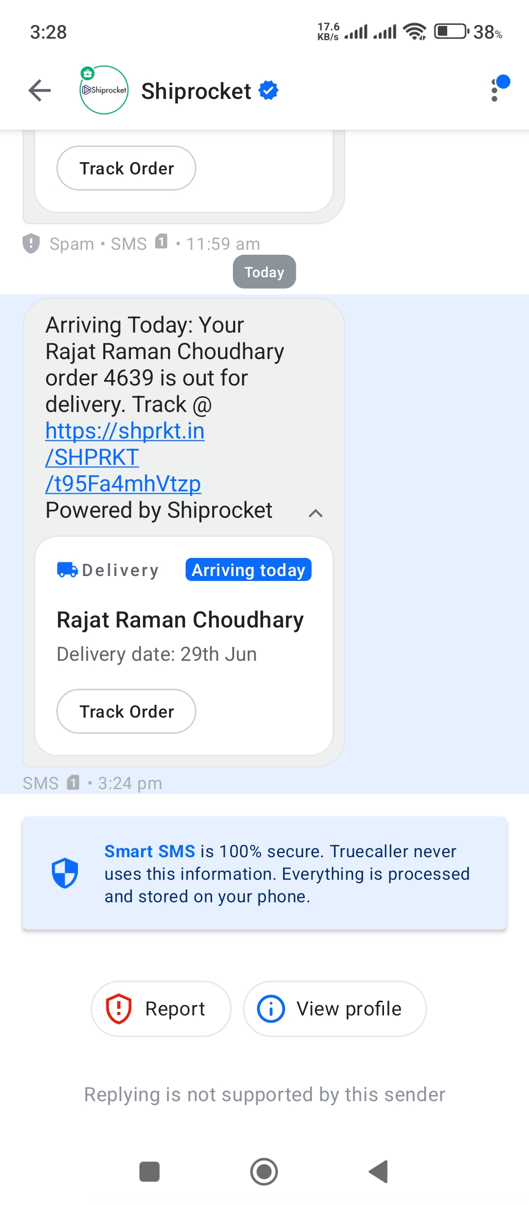 cash on delivery scam 