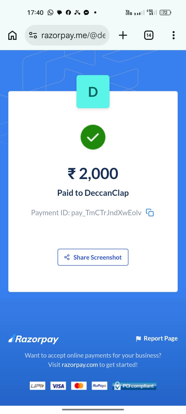 cheated by "Decan clap" company
