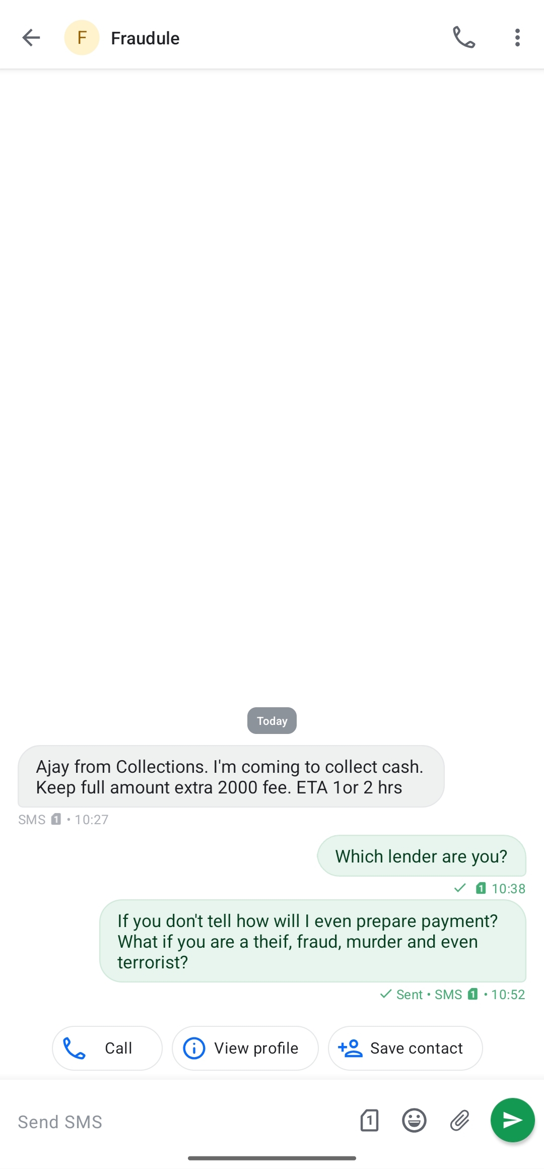 Be aware of such messages