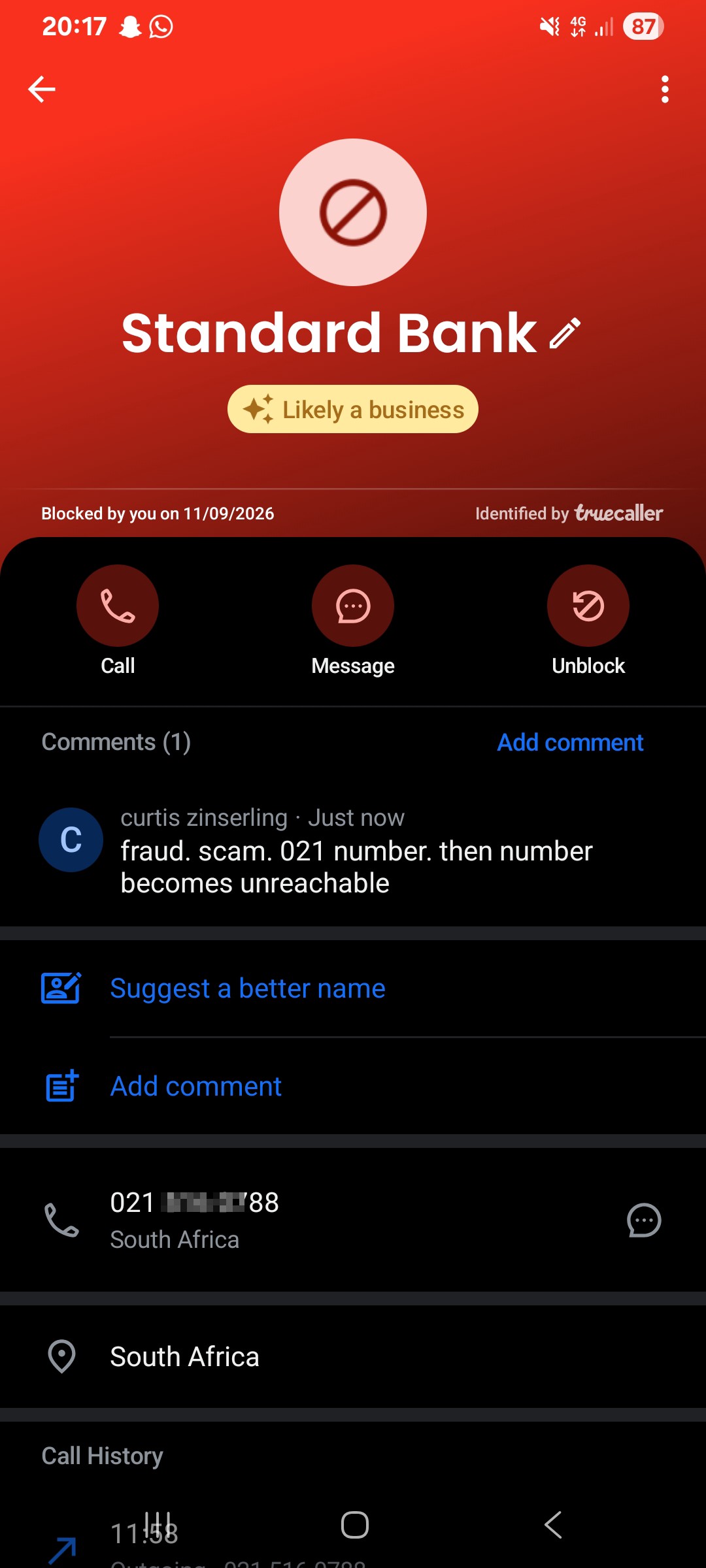 Bank fraud scammer