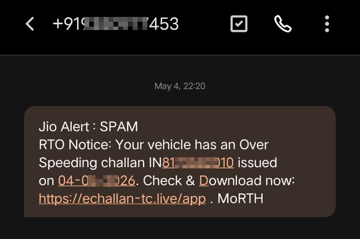 spam message 