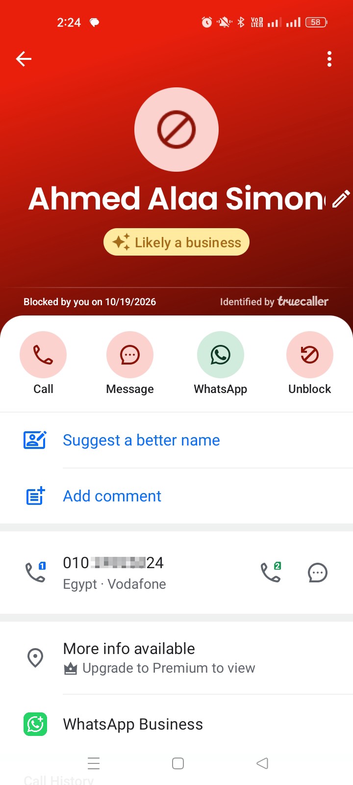 Report to this number