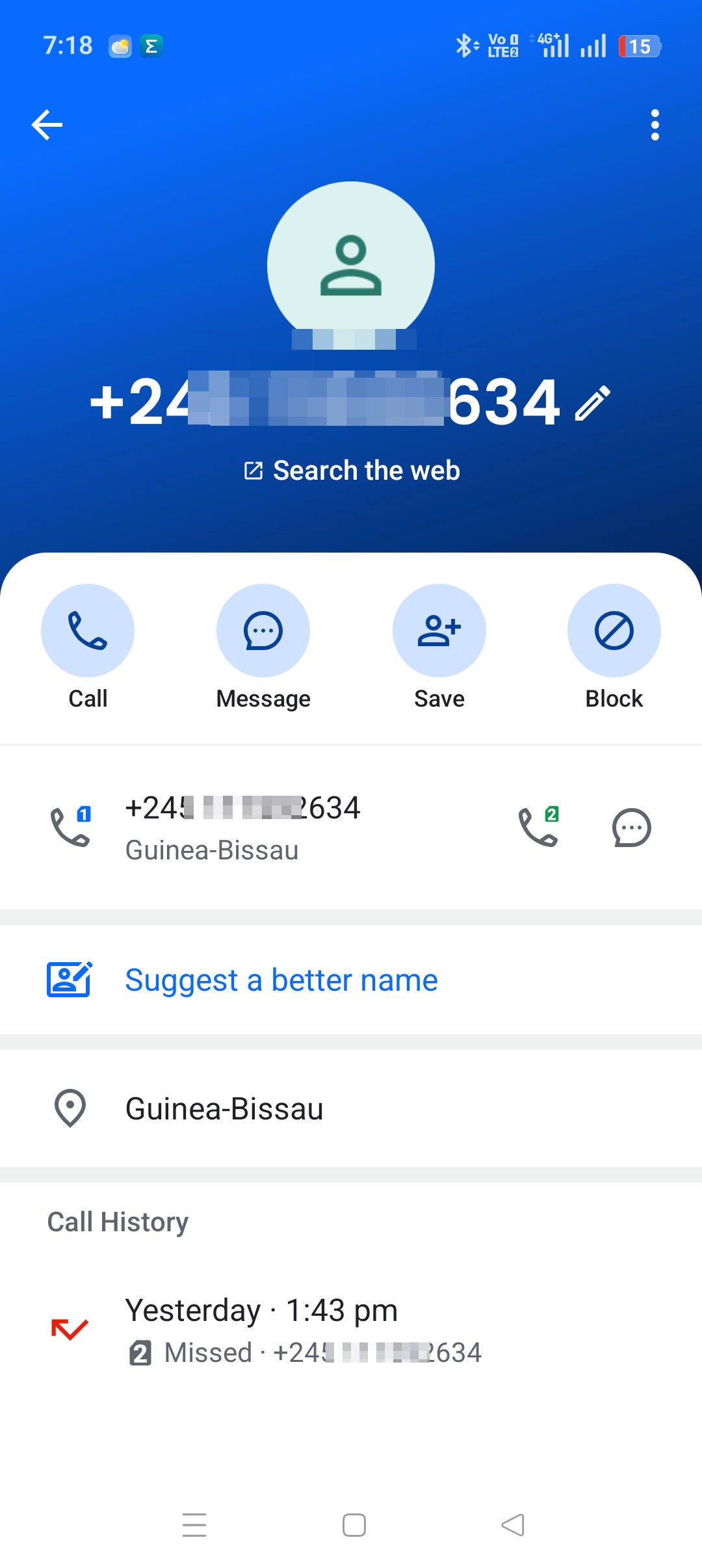 strange scam number 