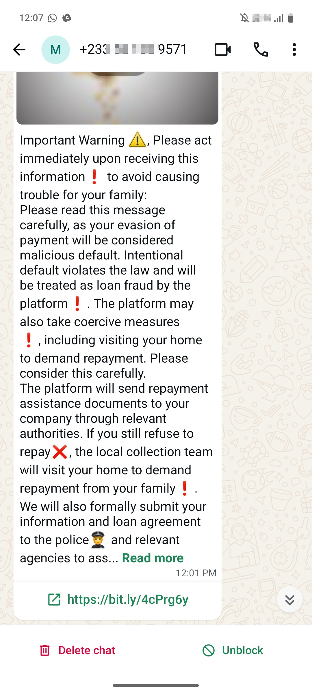 getting the  harrasment message and threatening mssg on whatsapp - image 2