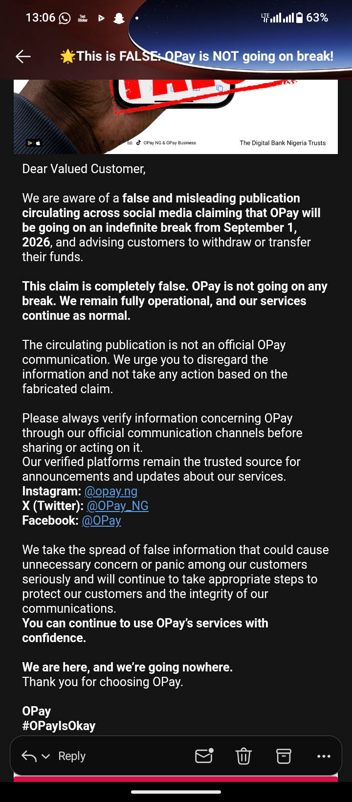 Opay Scam - image 2
