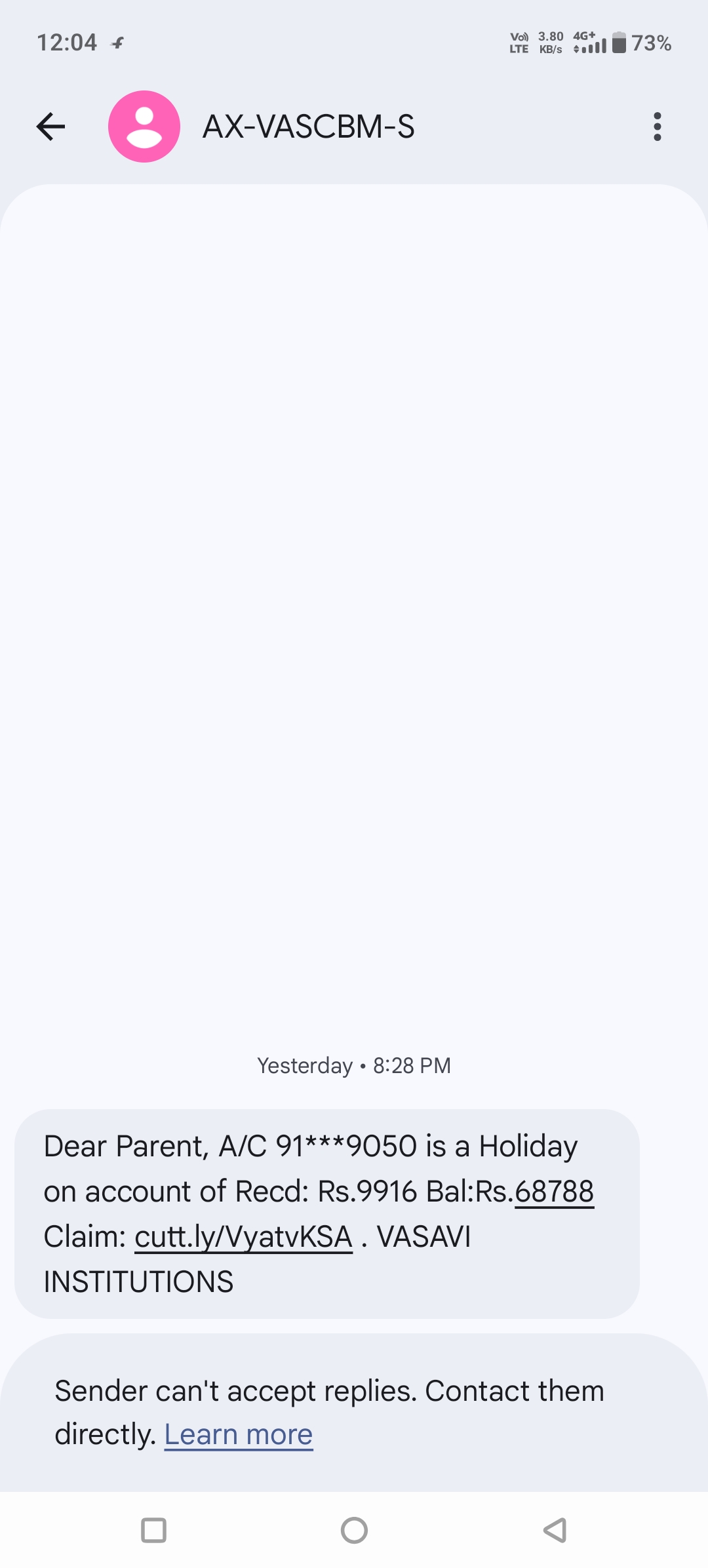 I receive scam messages