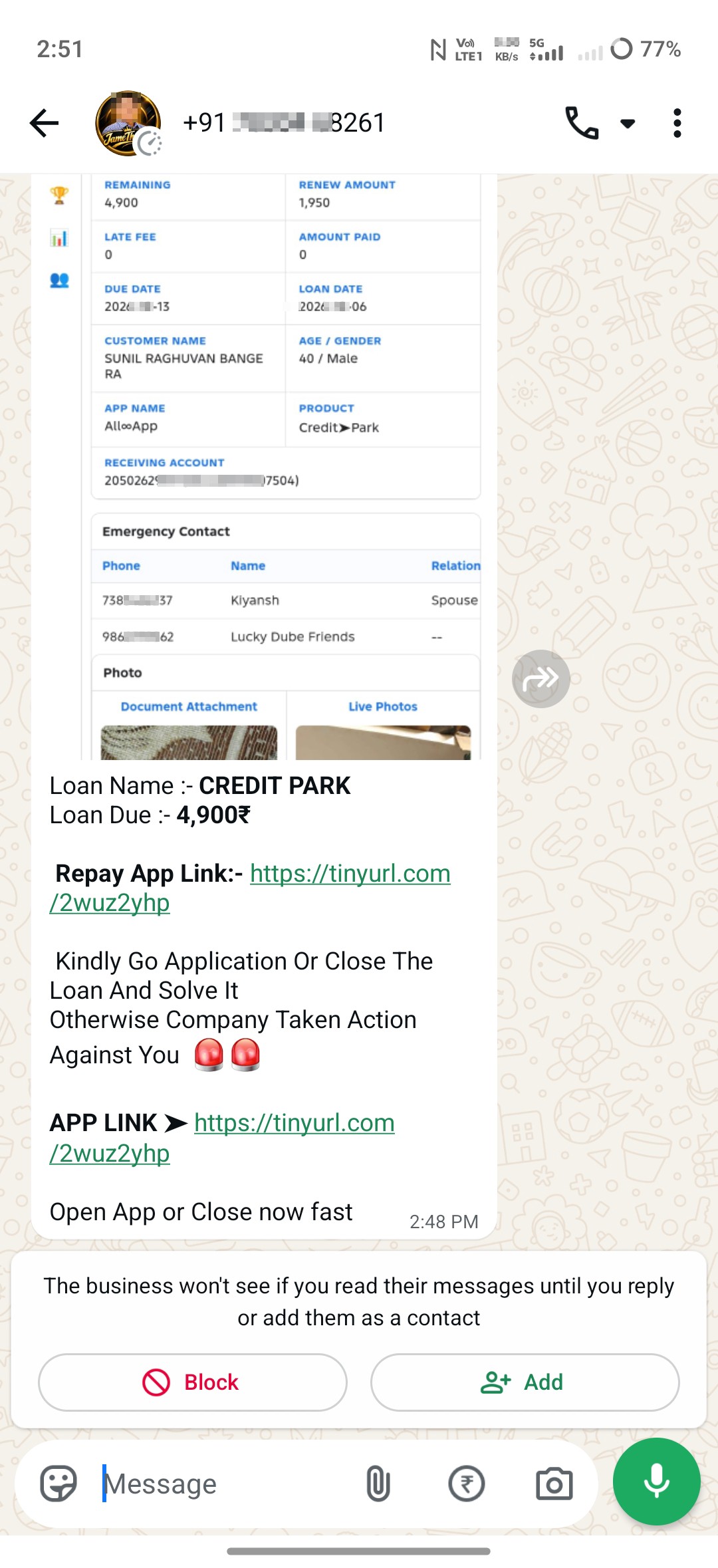 Loan  scam