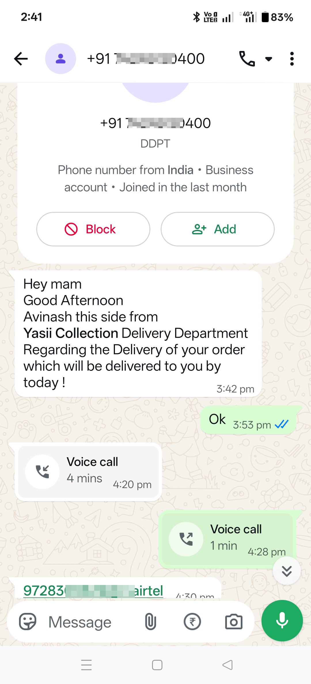 Scammers change their names and scam by pretending to be Avinash.