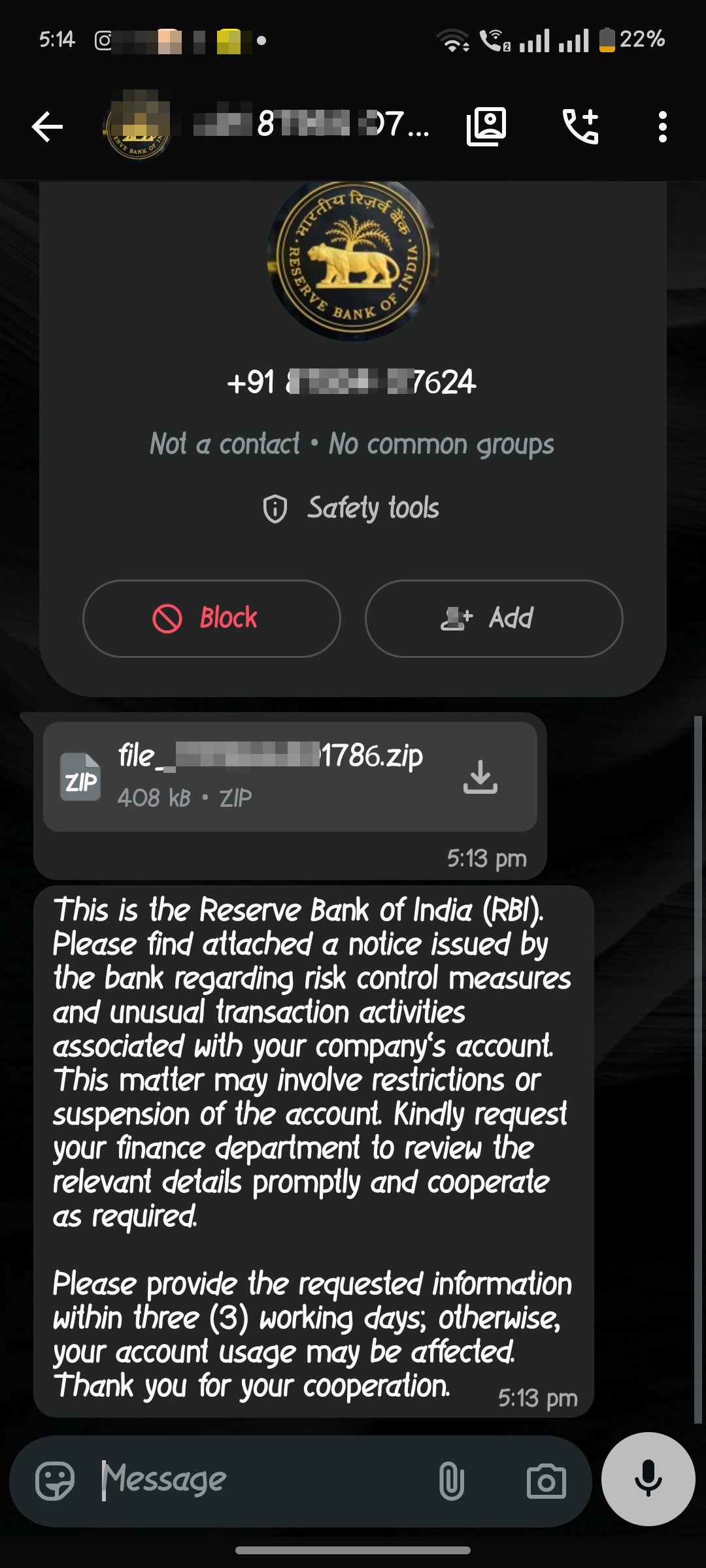 RBI Scam