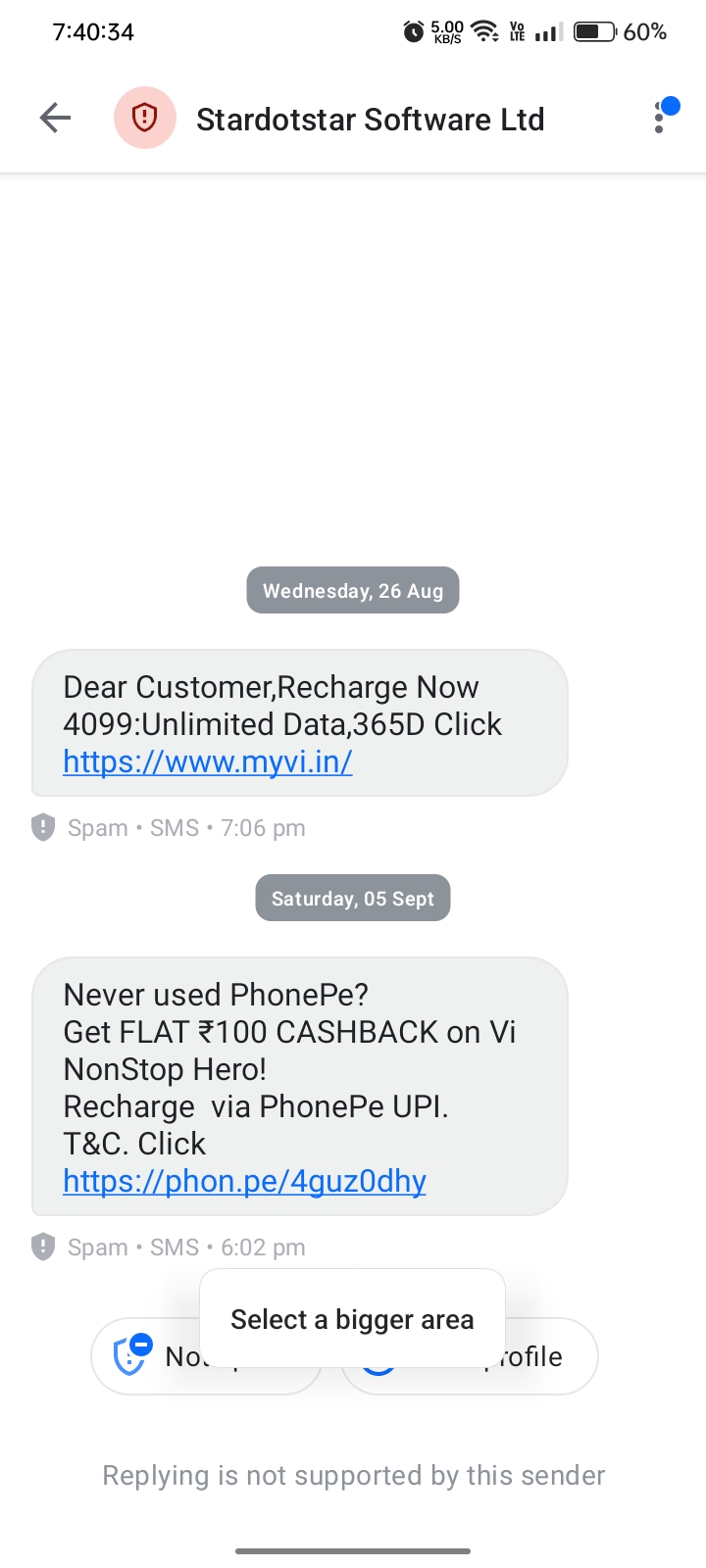 Vi recharge scammer 