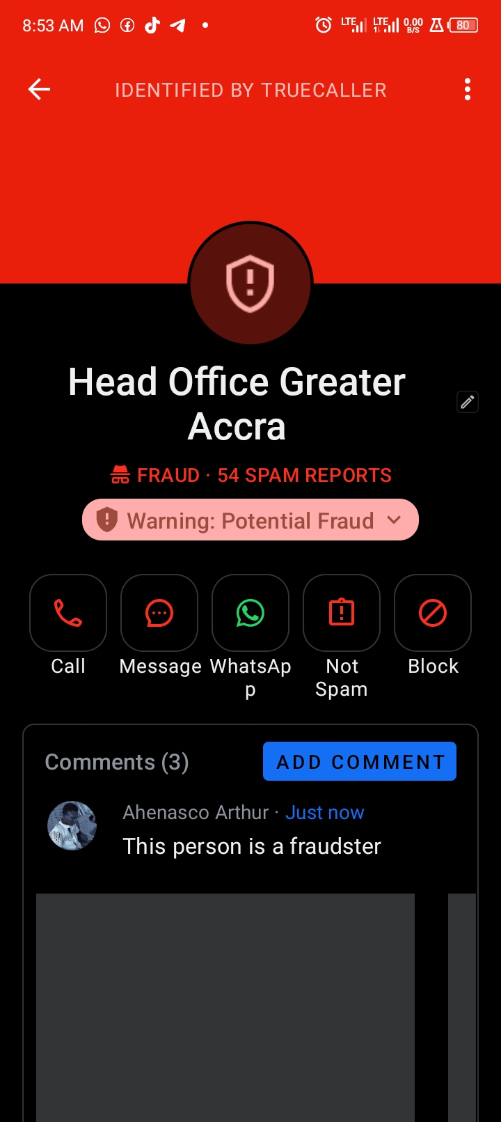 Avoid unwanted calls 