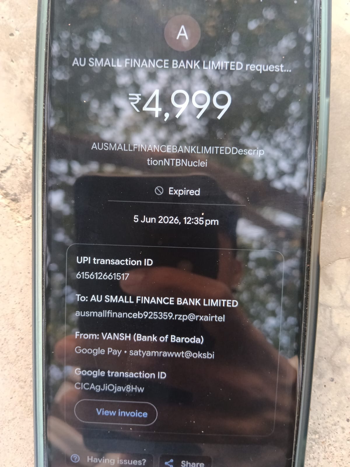 cashback scam Google pay