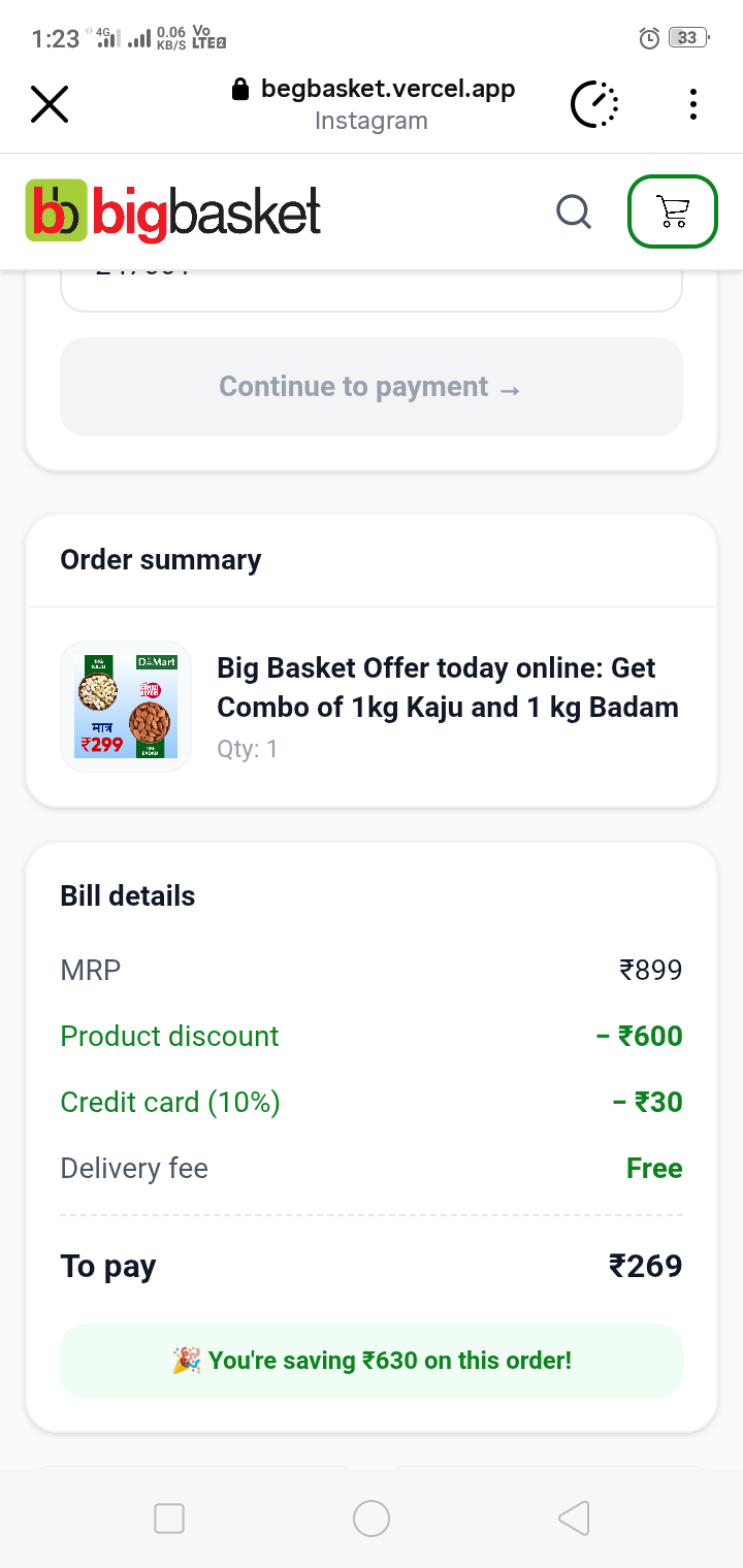 Big Basket Varcel app scam - image 6