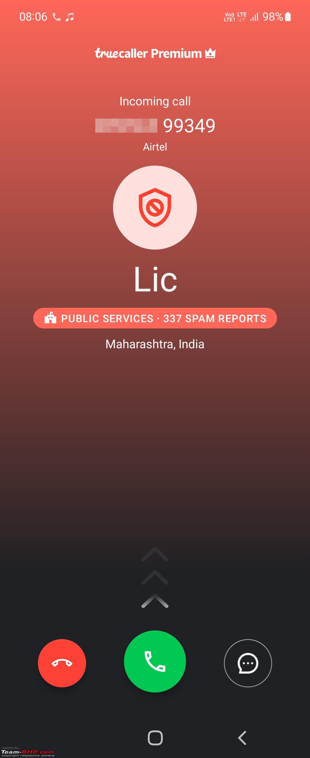 Lic fake calls and massage 
