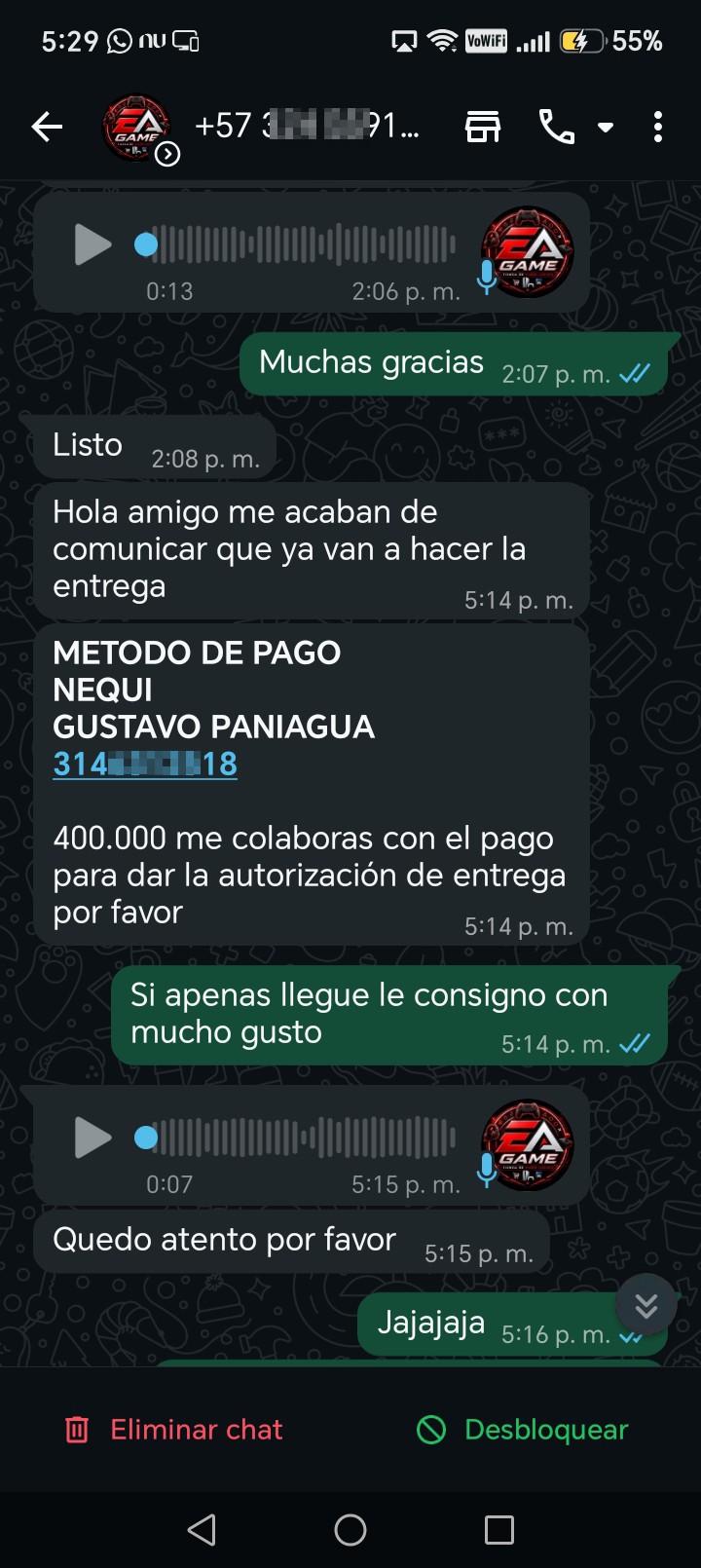 Console sale scam, they ask for payment for shipping before delivery