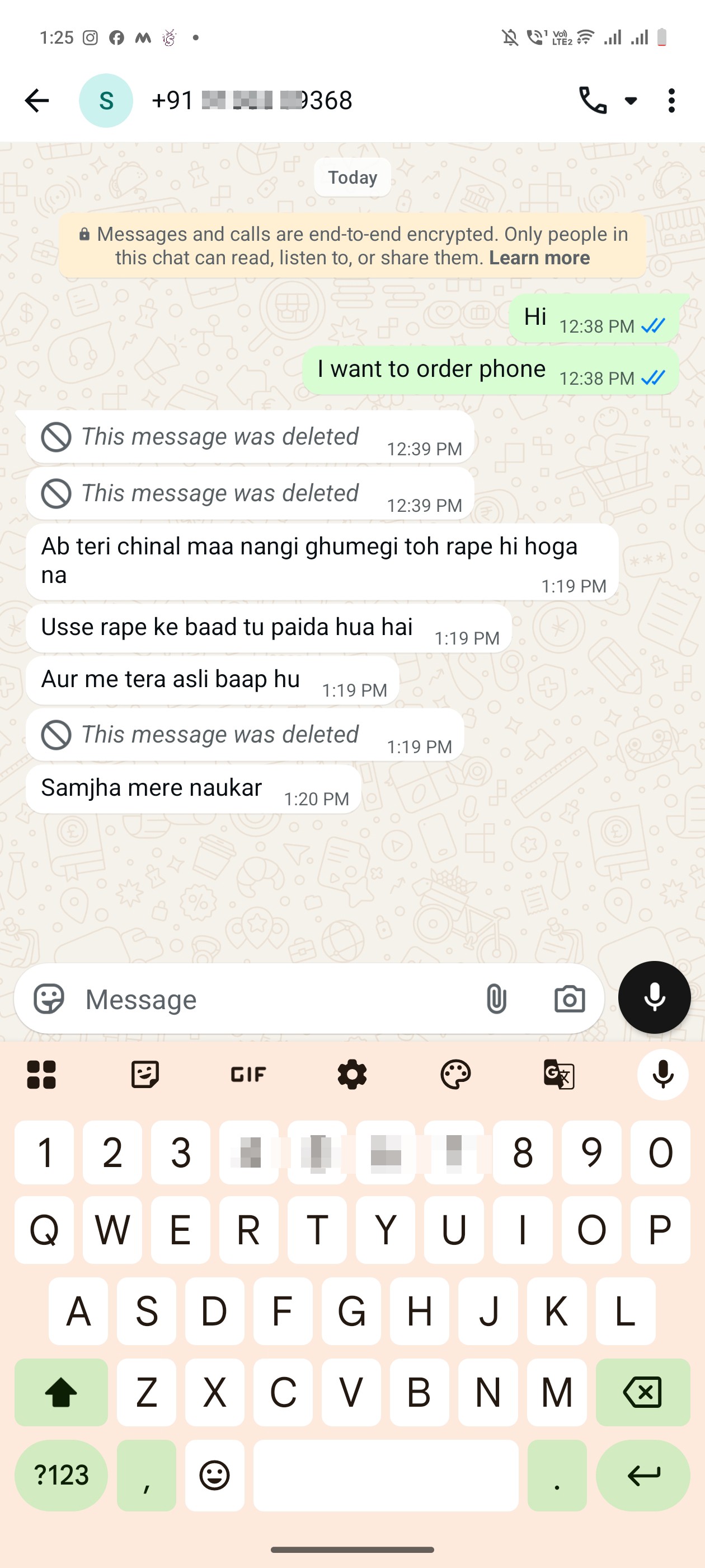 abusive messages cuz of my religion Be careful whr u share ur no block, report, & stand against hate
