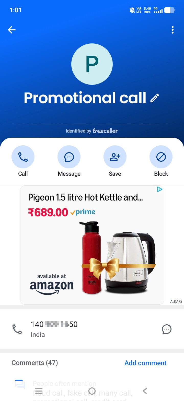 Fraud call from Swiggy 