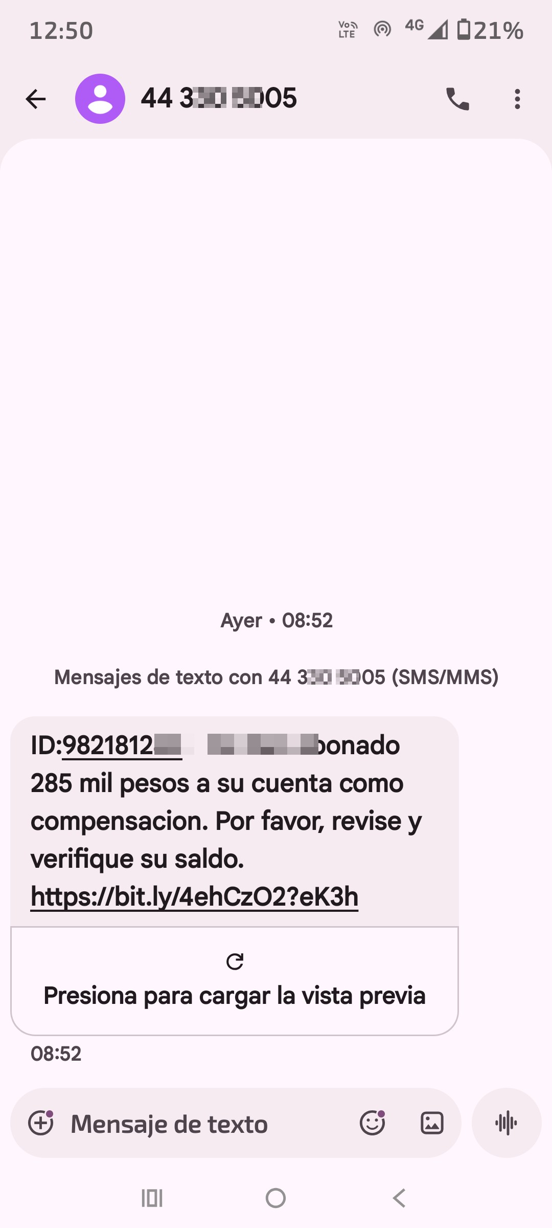 Mensaje de Texto 
