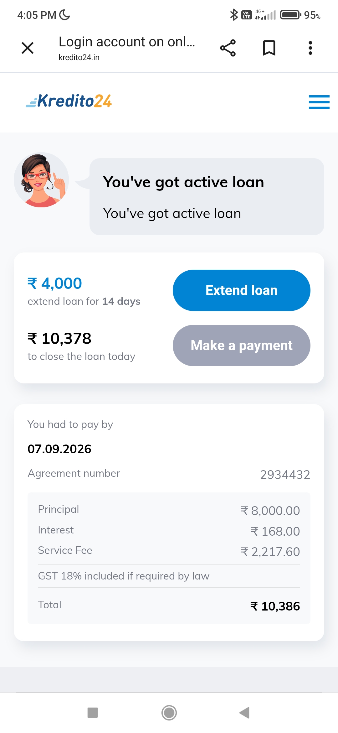 Kreditor 24 Loan App Fraud and Harassment