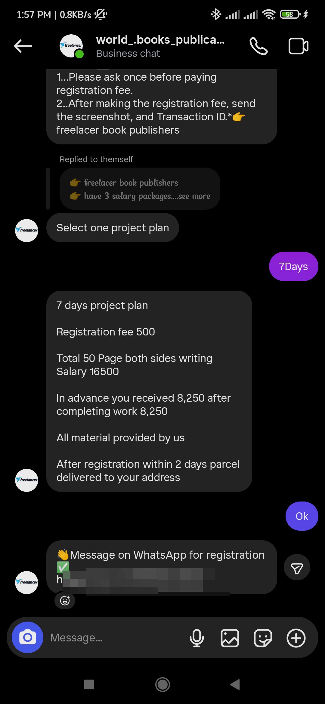 Work from home scam instagram  - image 3