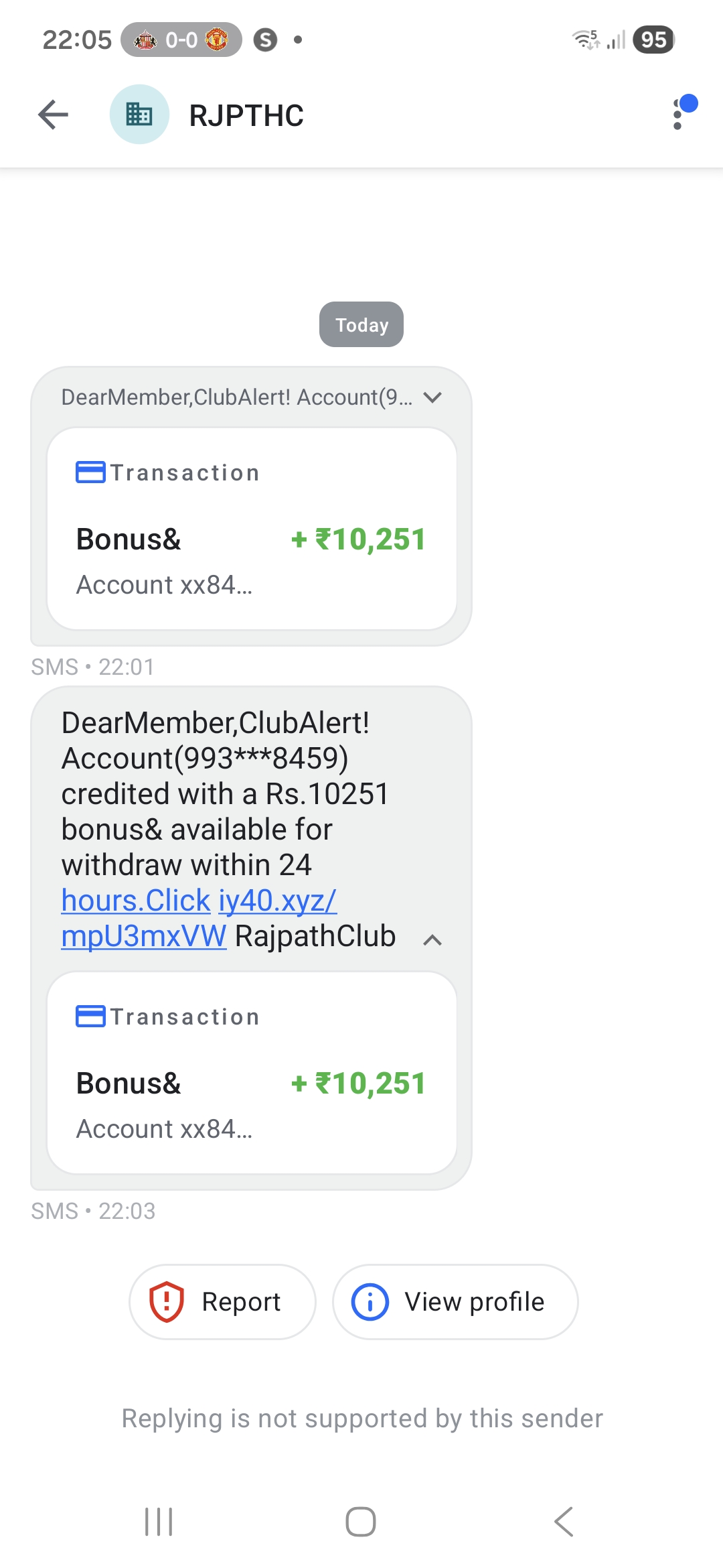 New scam avoid clicking on the link