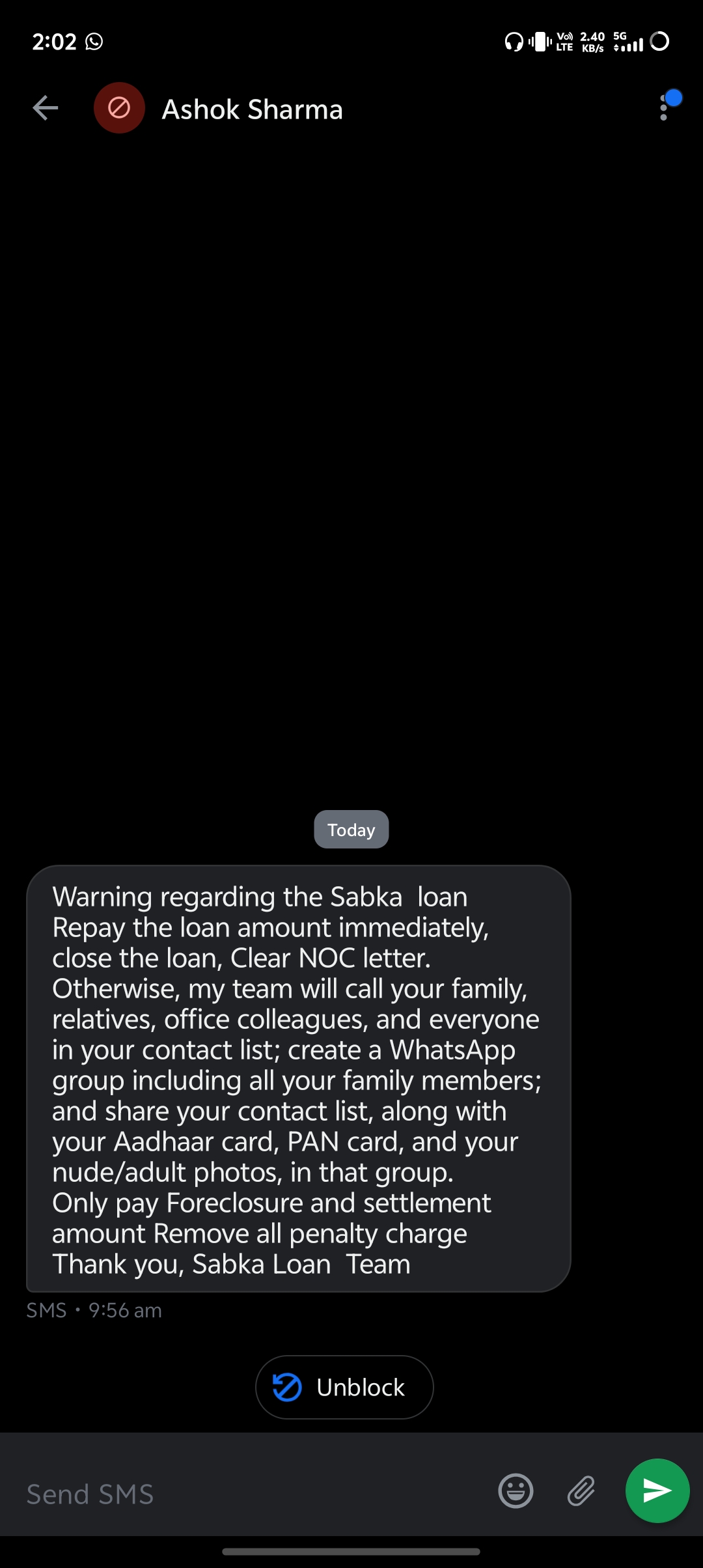 he is from sabka loan and trying to harrass me ....and also I have already talked with sabka agent.