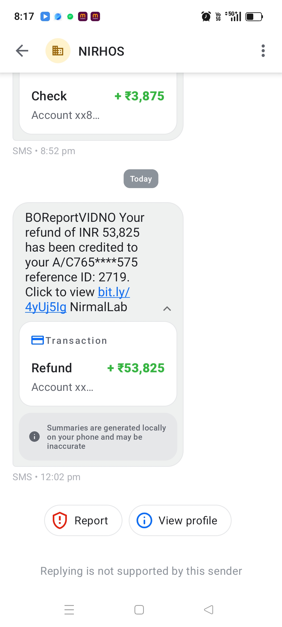 I want to block the message, I am very troubled
