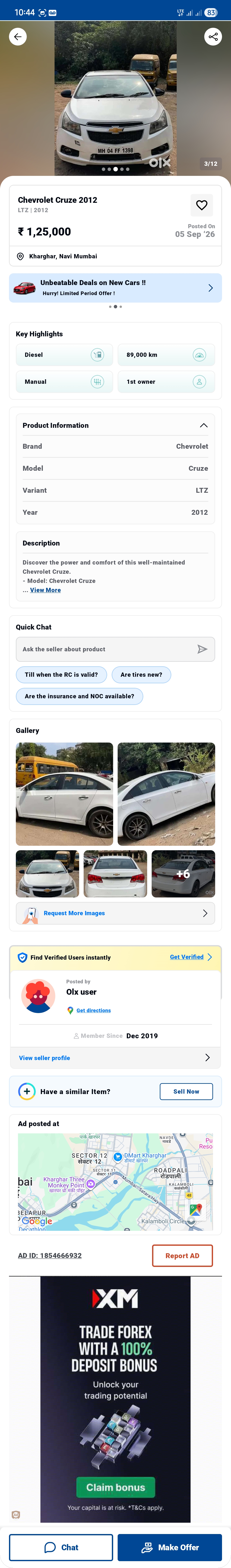Car sale scam on OLX asking for advance payment