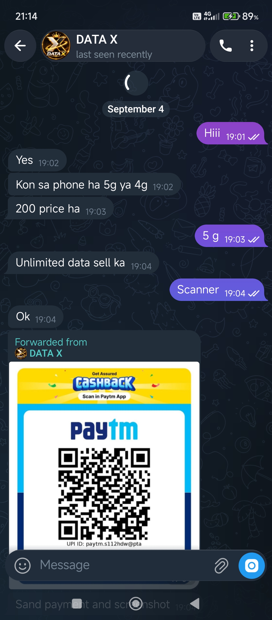 Data selling app fraud: the scammer takes money by saying they will buy the app and then blocks you.