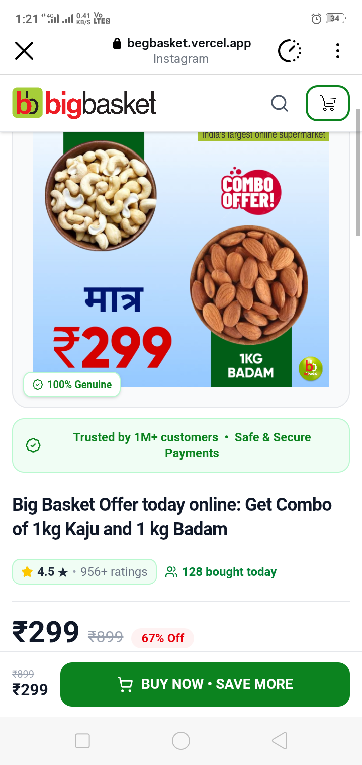 Big Basket Varcel app scam - image 5