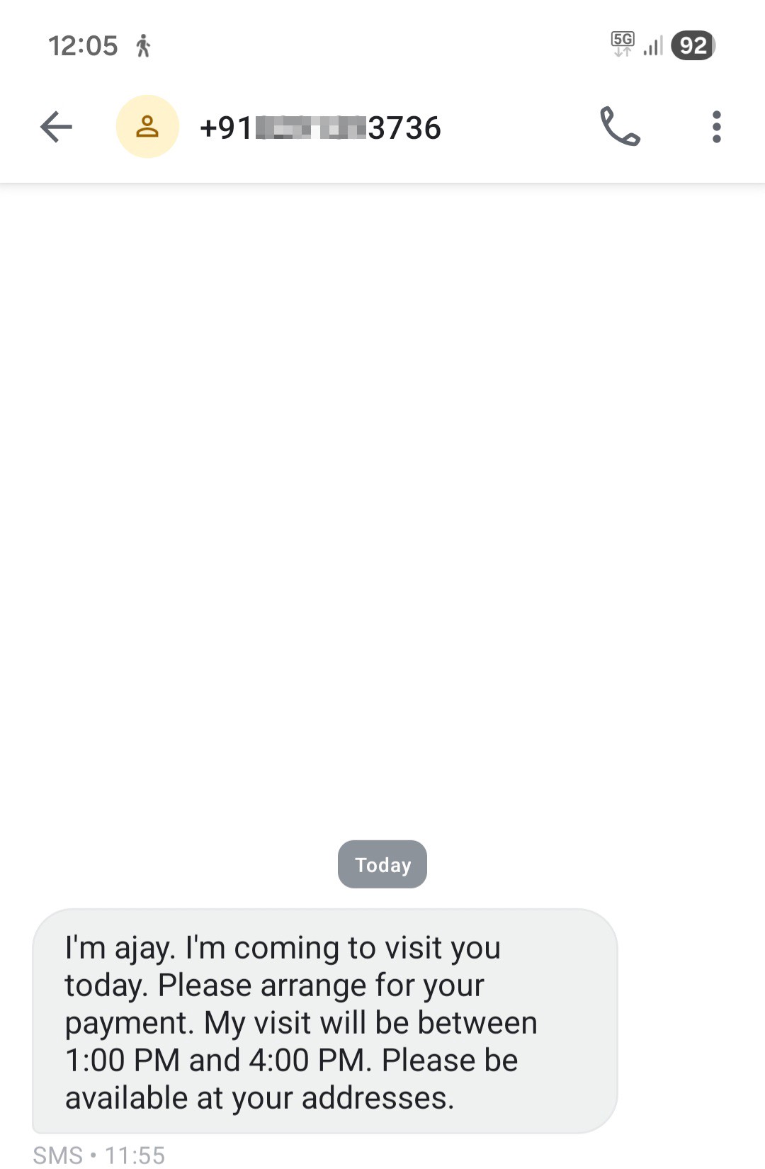 telling that they are visiting home