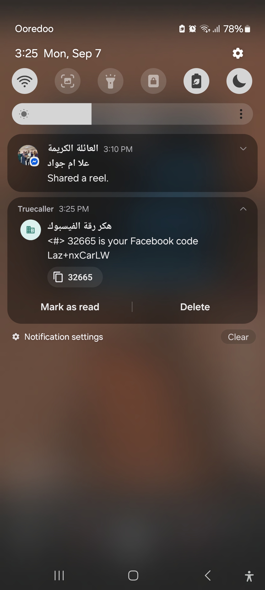 Facebook Arabic scam