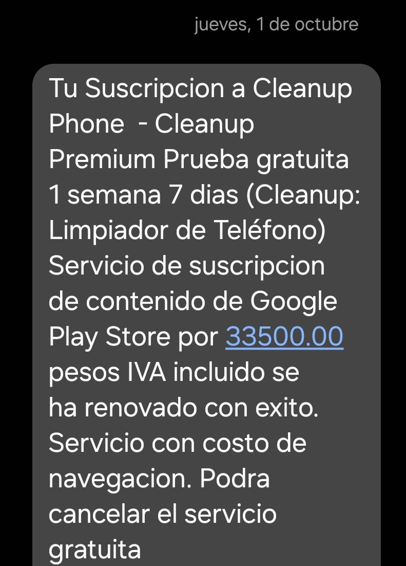 Fraud through the CLEAN Up app from Playstore