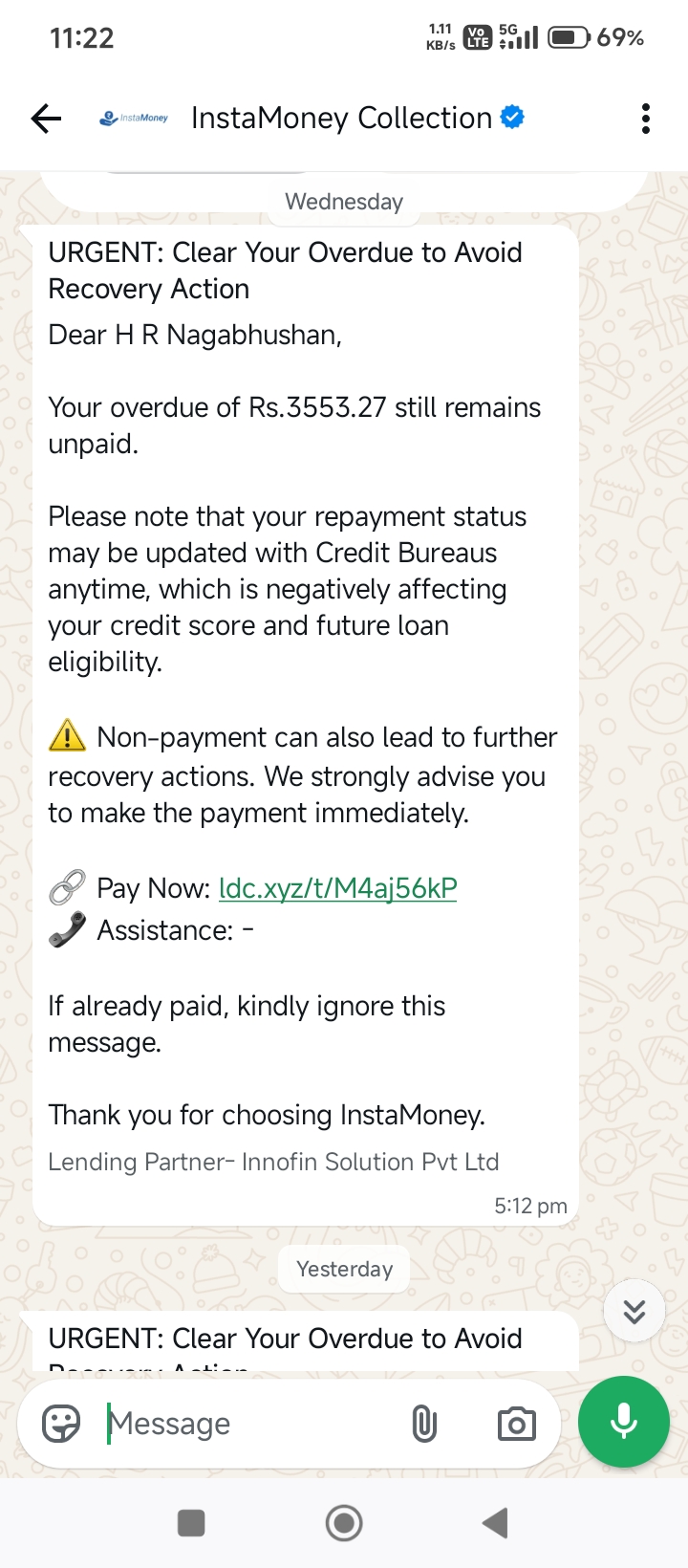 scam message 
