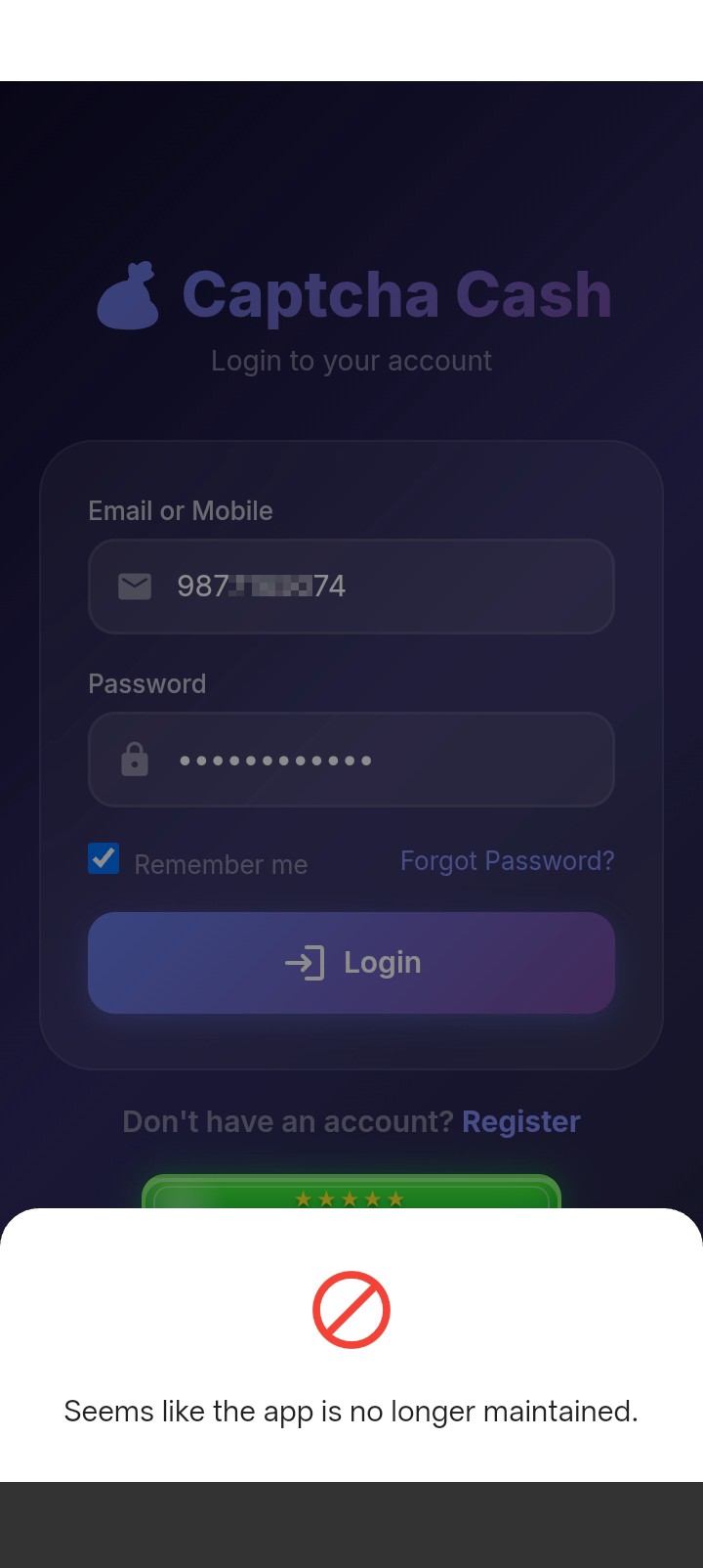 I want to report about the Cash Job app. - image 2