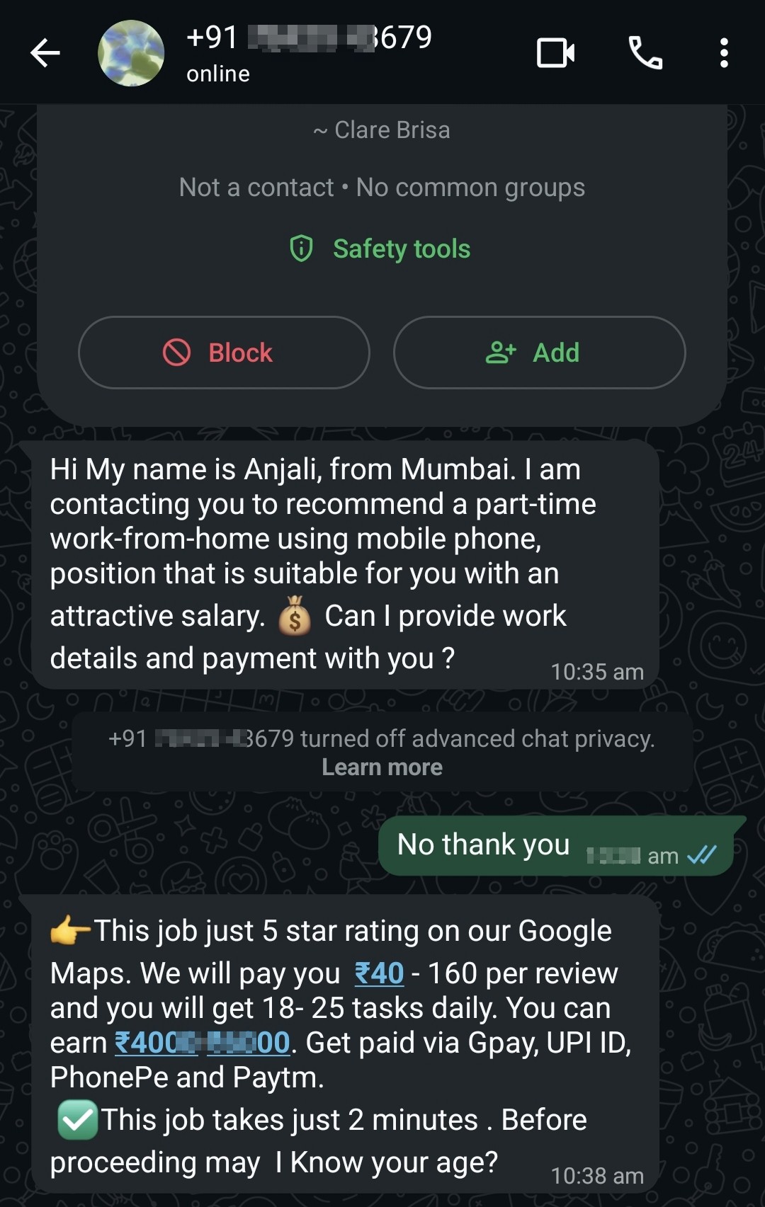 job scam beware 