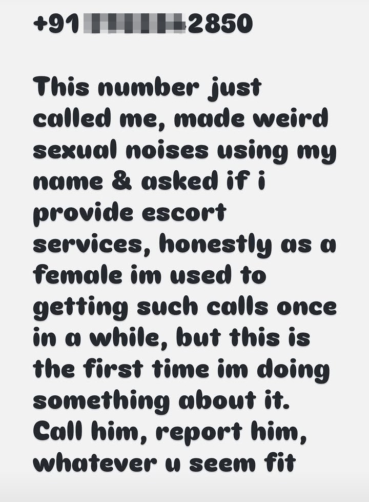Want to report a number 