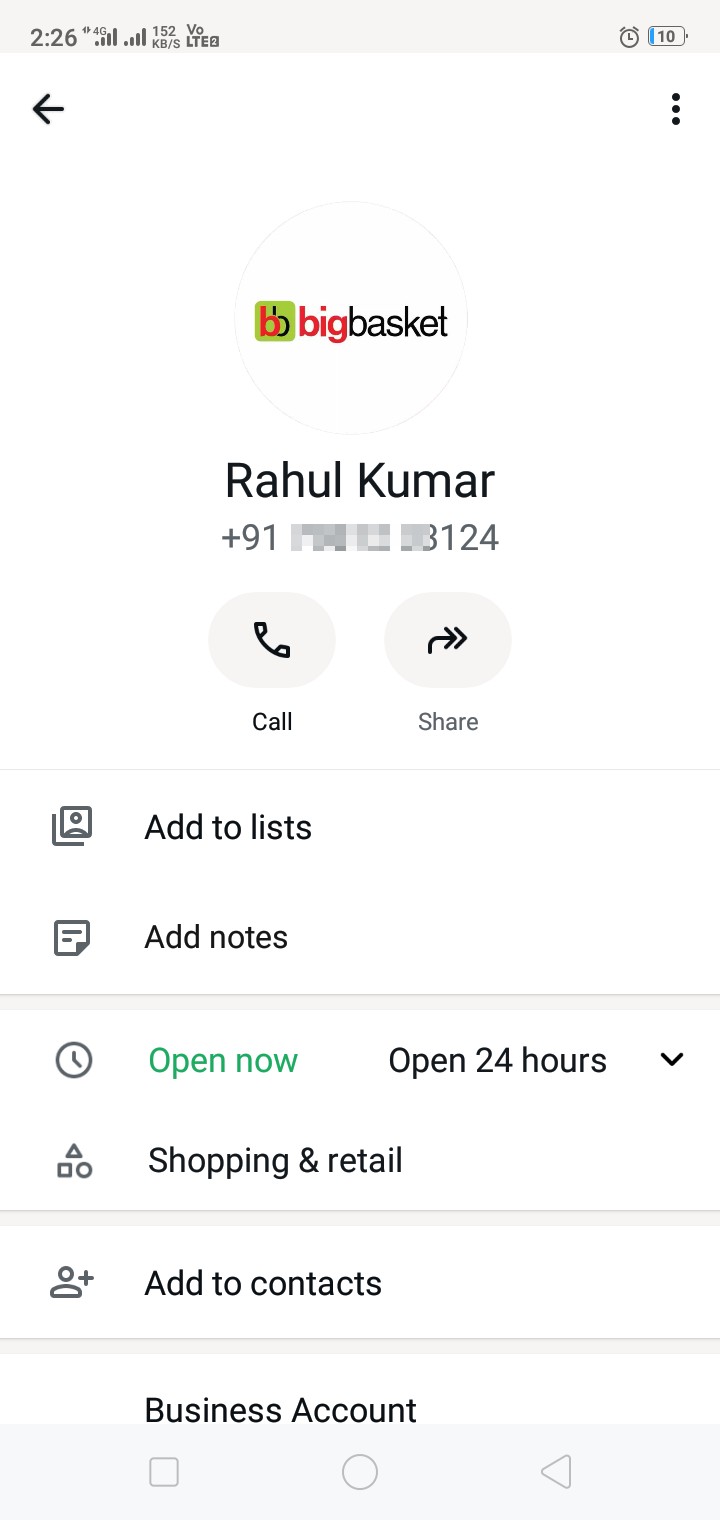 Big Basket Varcel app scam