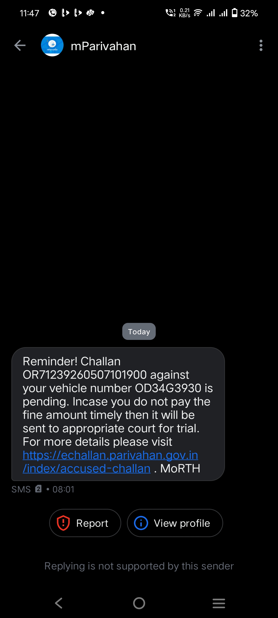 Online Chaalan Scam