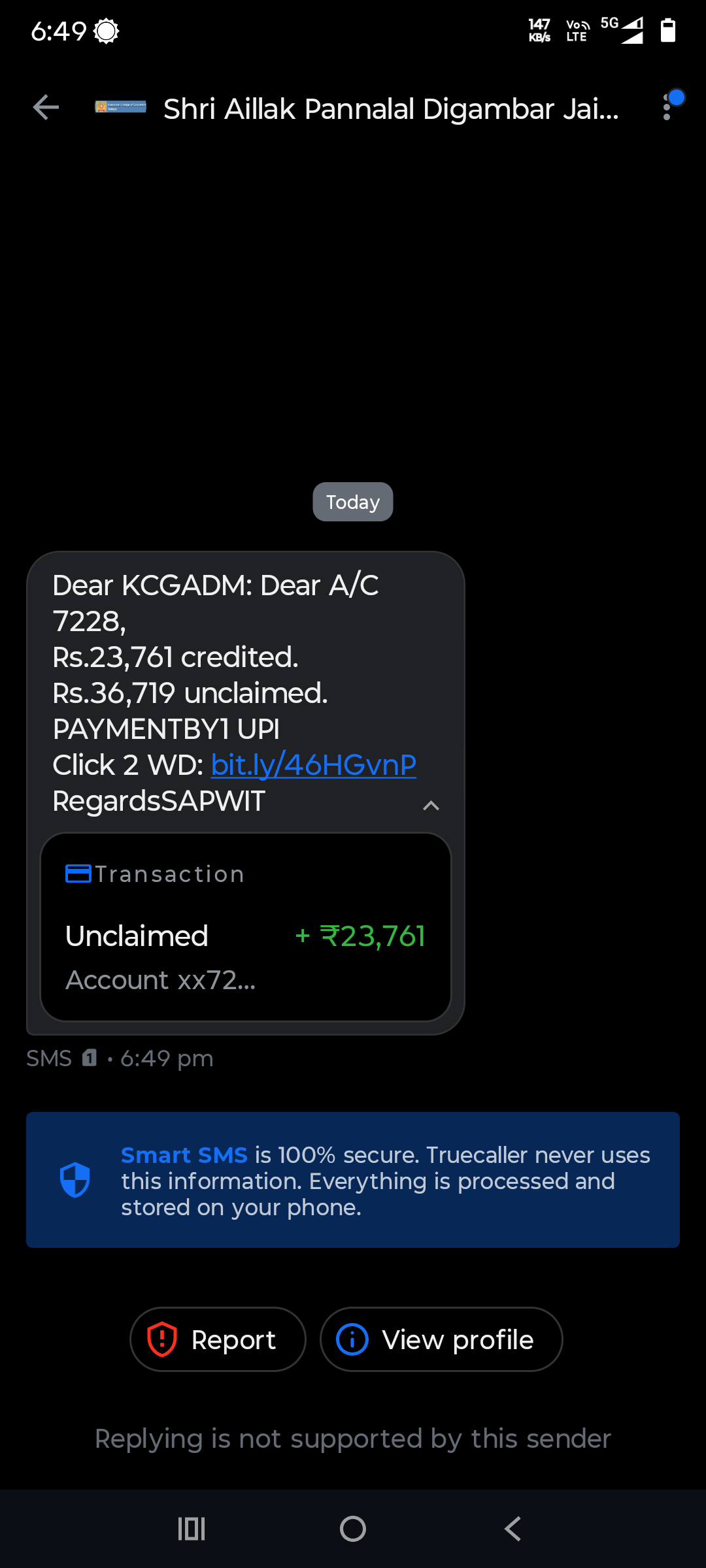 fake message 