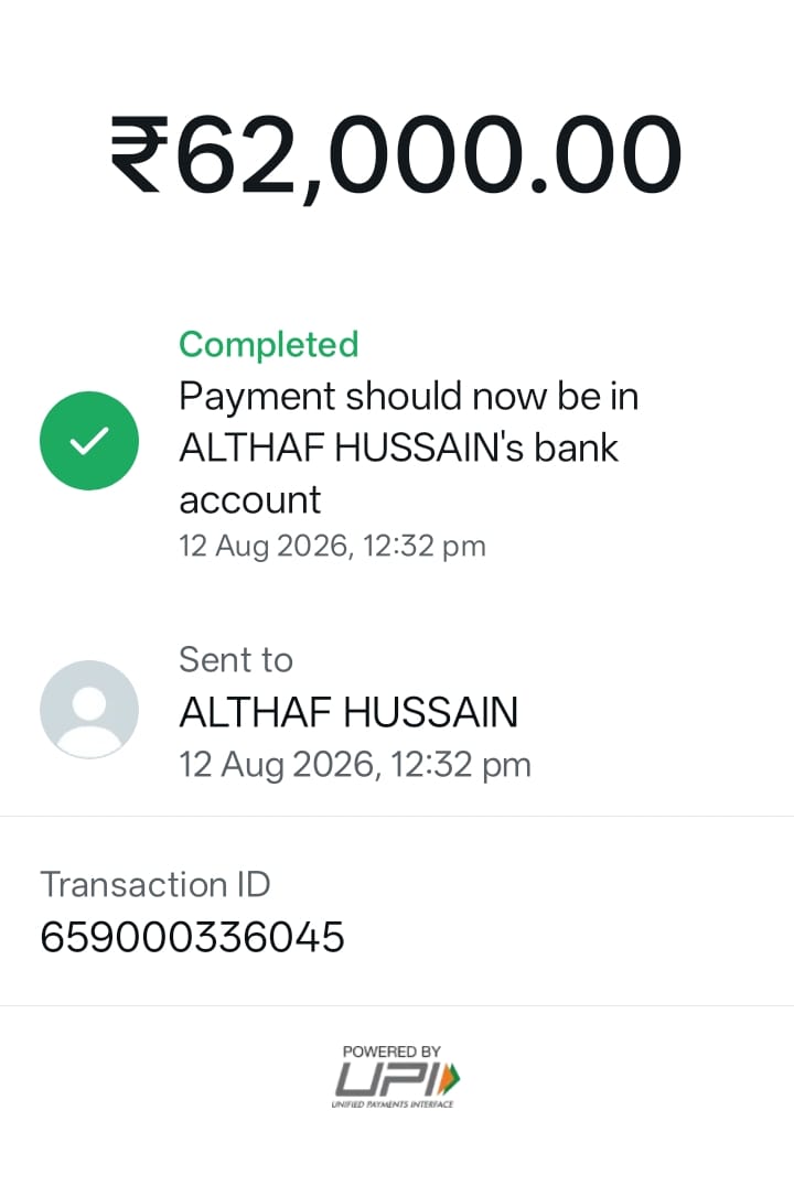 62,000 rupees have been withdrawn from me
